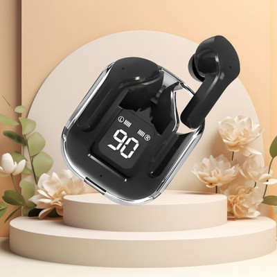 GUGGU Earbuds Max UltraPods Transparent Charging Case With LED Digital Display B163 Bluetooth(Multicolor, In the Ear)