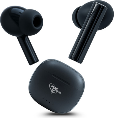 Techio ATOM 90 Smart Touch Earbuds S5 with Voice Assistant Support Bluetooth(Black, True Wireless)