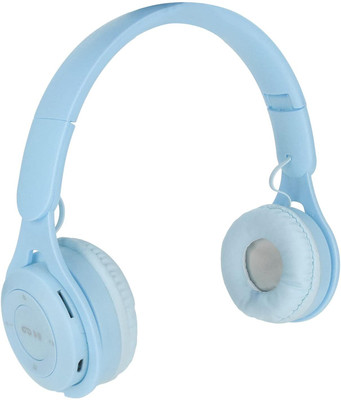 Techpunch Best Adjustable Headphones with Hi-Fi Stereo Sound Lightweight Bluetooth(Blue, On the Ear)