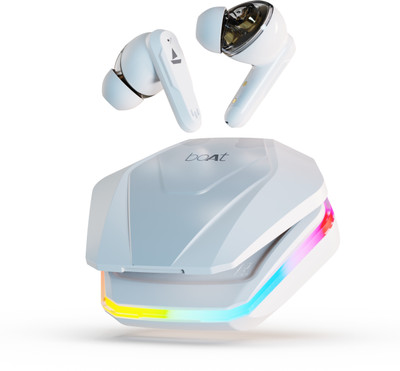 BoAt Immortal 161 With Beast Mode(40ms Low Latency), 40 HRS Playback & RGB LEDs Bluetooth Headset (White Sabre, True Wireless) For Rs. 999 @ 71 %