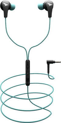 Mozu Audiology 100, L Shape Jack, Volume Controller, Built in Mic Wired(Arctic Blue, In the Ear)