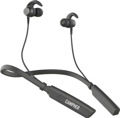 Campher 235 Neckband Bluetooth Headphone Earphone Wireless Type C Bluetooth Gaming(Black, In the Ear)