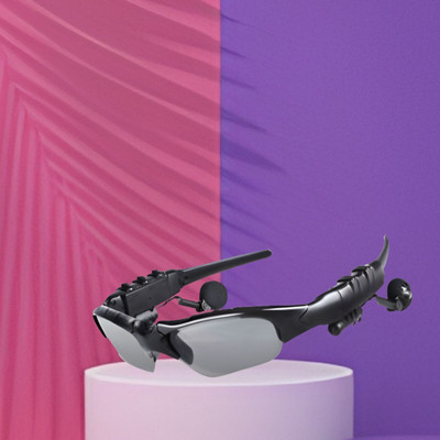 GUGGU Sunglass with Bluetooth Earbuds, Music and bluetooth headset and mic WQ260 Bluetooth(Black, In the Ear)