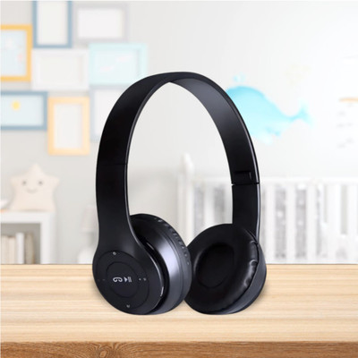 AIZINA Wireless Foldable On‑Ear Bluetooth Headphones, Punchy Bass_YZ Bluetooth & Wired(Black, On the Ear)