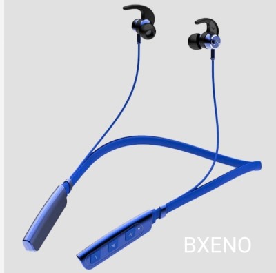 Bxeno l Wireless Magnet Headphone & Mic, Sweatproof Sports Headset,for Running and Gym Bluetooth Headset(Blue, In the Ear)