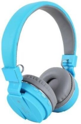 VEKIN SH12 Wireless Headphone Bluetooth with Mic Bluetooth(Blue, On the Ear)