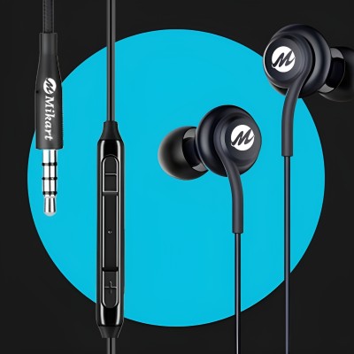 Mikart Boom X Rich Bass Wired Earphone (55) Headset Wired Headset (Black, In the Ear) Wired Headset(Black, In the Ear)