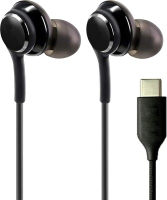 snowbudy Clear Sound & High Bass AKG-tuned IC100 Type-C Earphone Wired Headset(Black, In the Ear)