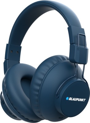 Blaupunkt BH41 Wireless Headphones I Long PlaytimeI 40MM Drivers I Foldable I Built in Mic Bluetooth Headset(Blue, On the Ear)