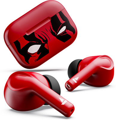 boAt Airdopes 161 Deadpool Edition w/ 40 HRS Playback, ASAP Charge & IPX5 Rating Bluetooth Headset(Assassin Red, True Wireless)
