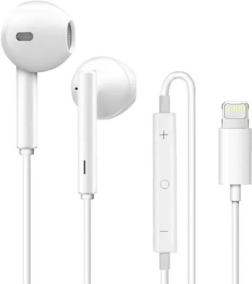 wazny new-2023-wired-earphone-clear-voice-for-iphone-13-12-11-pro-max-original Wired Headset(White, In the Ear)