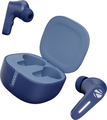 ZEBRONICS Zeb-Sound Bomb 7, TWS, 60h Backup, BT v5.2, ENC, Rapid Charge, Flash Connect Bluetooth(Blue, In the Ear)