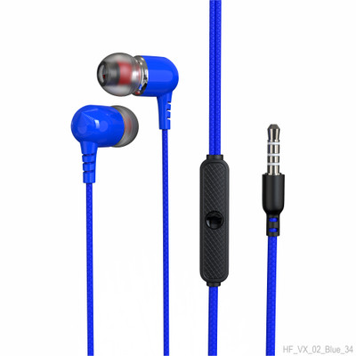 Zusix VX 02 - Lightweight & Portable with 3.5mm Jack Wired Earphone Wired(Blue, In the Ear)