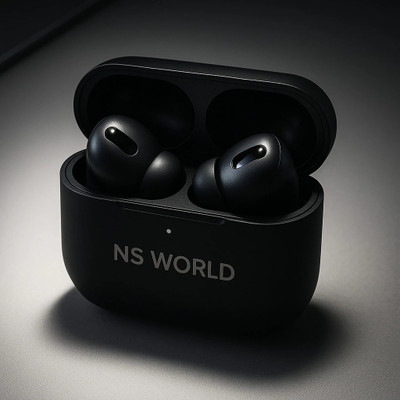 NS WORLD E0 Airbuds Tws |Max Power| HD Sound | BT Earbuds |Mic & Touch Controls Headphone Bluetooth(Black, True Wireless)