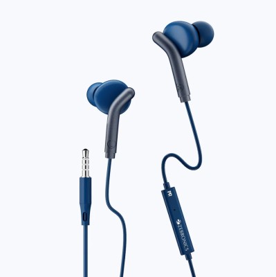 ZEBRONICS ZEB-BRO Wired Headset(Blue, In the Ear)