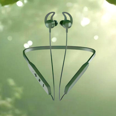 SYARA Bluetooth Headset Neckband with mic BT-Max 30H Playtime & Calling VibrationP84 Bluetooth(Green, True Wireless)