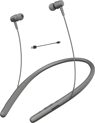 TEQIR H-700 Super king - 48Hrs Playtime Bluetooth Headphone Neckband Earphone (GRY-11) Bluetooth Gaming(Grey, In the Ear)