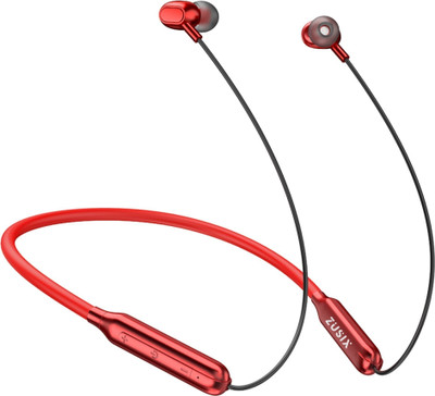 Zusix Storm 440 with 18 Hours Music Time In-Ear Wireless Neckband v5.0 Bluetooth(Red, In the Ear)