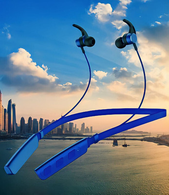 GPQ STORE Rokerz 235 Pro Wireless Bluetooth Neckband(B.0.300 Bluetooth(Blue, In the Ear)
