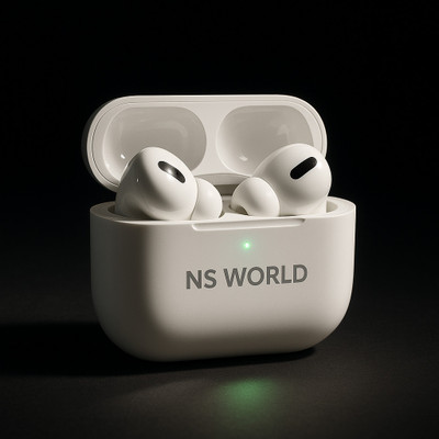 NS WORLD Q5 Airbuds Tws |Max Power| HD Sound | BT Earbuds |Mic & Touch Controls Headphone Bluetooth(White, True Wireless)