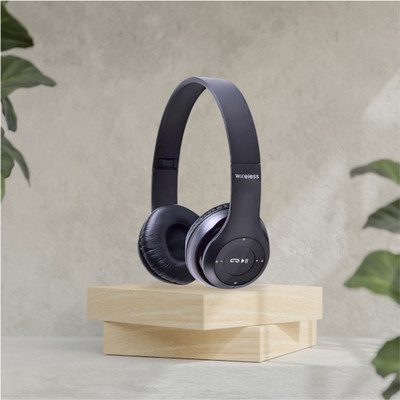 house of common High-Quality Bluetooth Headphones with Mic for Immersive Sound._B0 Bluetooth & Wired(Black, On the Ear)