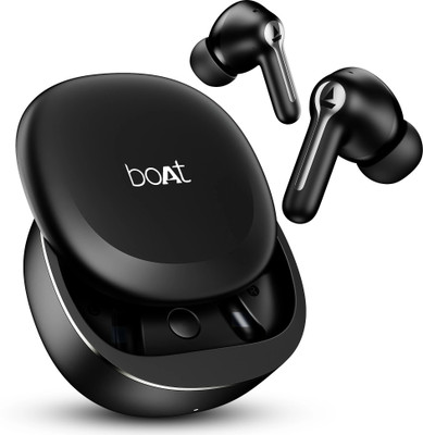 boAt Airdopes Prime 511, Volume Swipe Controls, 50H Battery, 4Mics ENx, App Support Bluetooth(Active Black, True Wireless)