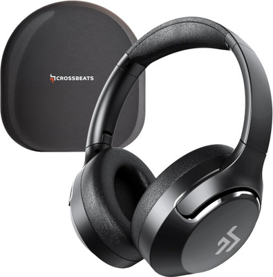 CrossBeats Roar 3.0 Headphones with Carry Case|45 db Hybrid ANC|100hrs Playtime Bluetooth & Wired(Black, On the Ear)