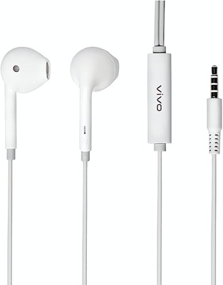 vivo XE160 Earphones with 3.5mm jack & mic Wired(White, In the Ear)