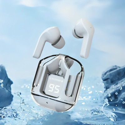 Techfly Ultrapods Gaming V5.3 Sweatproof True Wireless ANC Earbuds u27 Bluetooth(Blue, True Wireless)