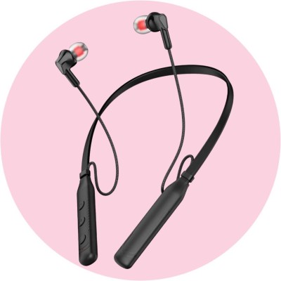Bxeno BX-21 48 Hr Long Life Battery Backup Bluetooth Headphone Earpodes Neckband Bluetooth Headset(Black, In the Ear)