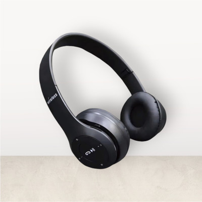 TWS Wireless Around-Ear Headset for Gamers with Enhanced Heavy Bass_VR Bluetooth & Wired(Black, On the Ear)