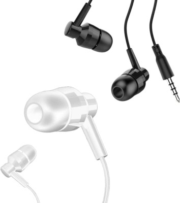 URBANBEATS BASS headphones with mic, crystal clear sound, noise cancellation (white) Wired Headset(Black, White, In the Ear)