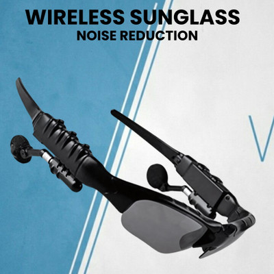 GUGGU Sunglass with (Bluetooth Earbuds) Music and bluetooth headset and micY257 Bluetooth(Black, On the Ear)
