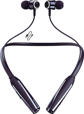 CIHYARD 24Hr Long Life Battery Super Bass Neckband Headphone Bluetooth(Black, In the Ear)