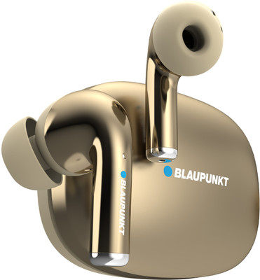Blaupunkt BTW300 Moksha TurboPods ANC with Quad AI Mic,Dual EQ Modes & Premium Finish Bluetooth(Gold, In the Ear)