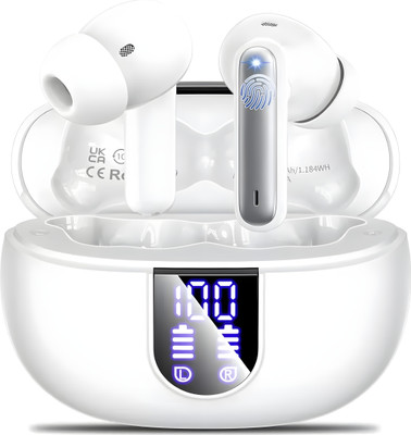 Gripzo 5.3v Bluetooth Headset Bluetooth Gaming (White, True Wireless) Bluetooth Gaming(White, True Wireless)