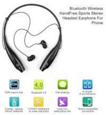 GUGGU TEI_432J_HBS 730 Neck Band Bluetooth Headset Bluetooth(Black, In the Ear)