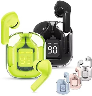 ZIMPOLITE Wireless Earbuds with LED Display Case, Digital Battery Indicator Bluetooth(Green, True Wireless)