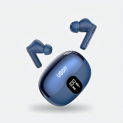 renotch Gaming AirMusic J30, HD Sound v5.3, IPX5, 36 Hr Playtime AI & ANC Enable Bluetooth(Blue, In the Ear)