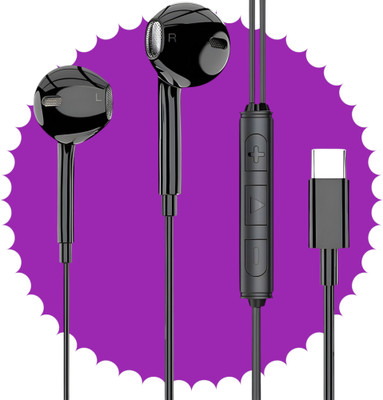 Yildiz BassHeads 100 Wired Earphones with Mic For Goo_gle Pixel 9/9PRO/9A/8/8PRO/8A[14 Wired(Black, In the Ear)