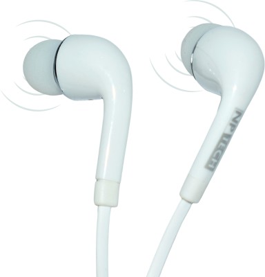 NP Tech Stereo Headset Dynamic bass with 3.5mm Plug, mic, in-Ear Design Wired Headset(White, In the Ear)