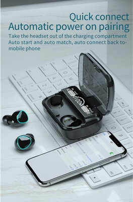 JYTIQ M10 Tws wireless headphone with power bank Bluetooth headset Bluetooth(Black, In the Ear)