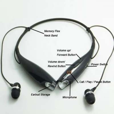 Clairbell TEK_417E_HBS 730 Neck Band Bluetooth Headset Bluetooth Headset(Black, In the Ear)