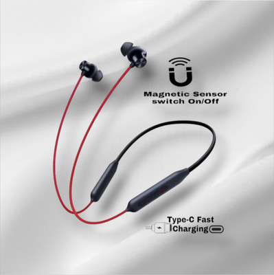 house of common Gaming Neckband With 58 Hrs Playtime, ENC, Fast Pairing Earphone_FG Bluetooth & Wired(Red, In the Ear)