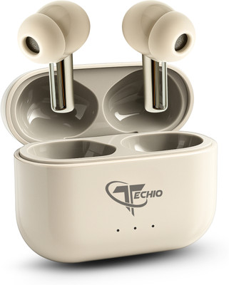 Techio BUDS XERO Earbuds K5 with IPX5 Rating & BT v5.3 Bluetooth(White, True Wireless)