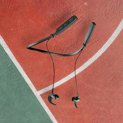 QPG STORE Rokerz 235 Pro Wireless Bluetooth Neckband(0.2748 Bluetooth(Black, In the Ear)