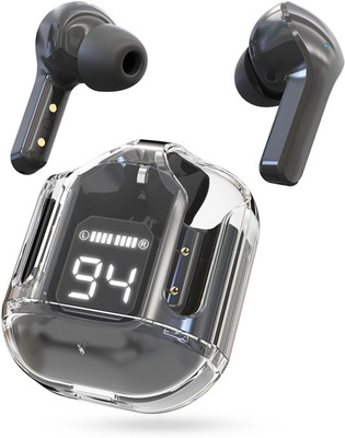 SDMINITEK Ultrapod Wireless 5.3 LED Digital Display in-Ear Earbuds Charging Case Touch Bluetooth(Black, True Wireless)