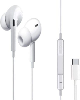 X88 Pro Type-C Headphones with deep bass Crystal Clear Call Earphones with Microphone Wired Headset(White, In the Ear)