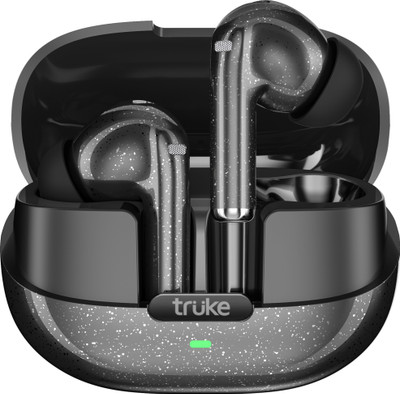 truke Buds AURA with 70Hrs Playtime, 4-Mic ENC, 13mm Speakers, Rapid Charge, Game Mode Bluetooth(CarbonBlack, True Wireless)