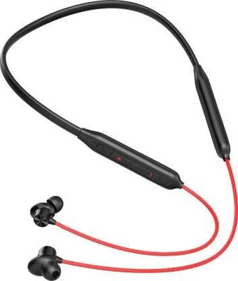 NDKART Bluetooth Neckband Earphones with mic Noise Cancellation Headset Headphone Bluetooth Headset(Black, Red, On the Ear)